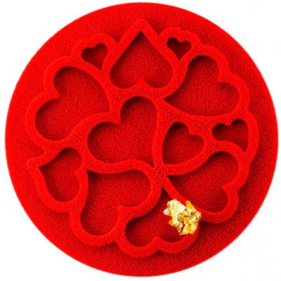 Силіконовий килимок для декору Міні Серце 6 шт х 2 мл Silikomart