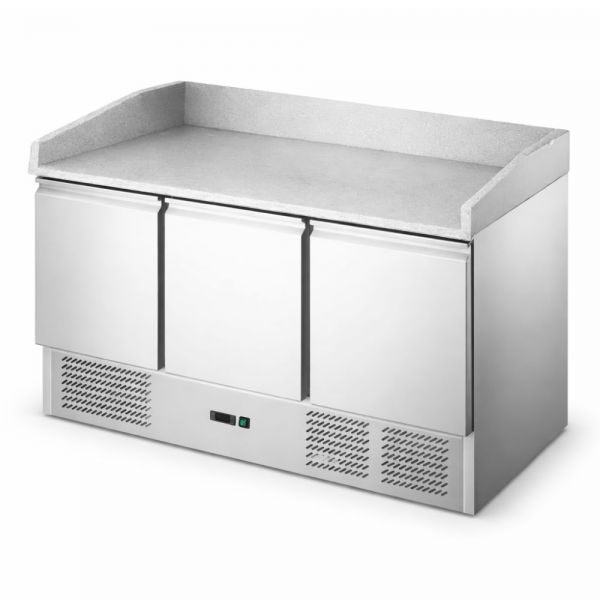 Стіл холодильний Hurakan HKN-PZLG3FS для піци 3-дверний з гран. пов. нижн. агр.
