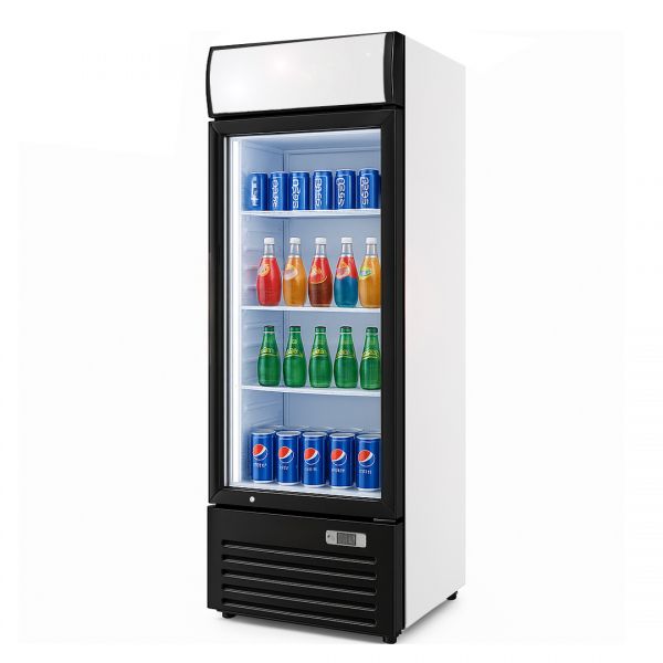 Шафа холодильна Hurakan HKN-BC348C скляні розпашні двері