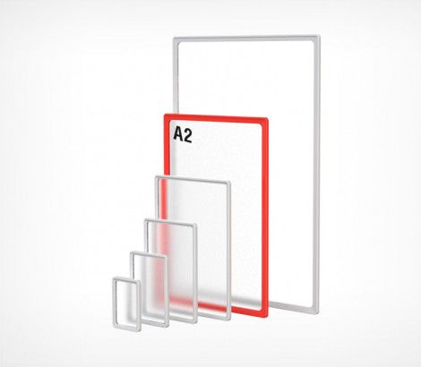 Пластикова рамка формату А2 червона