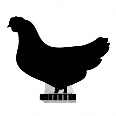 Крейдяна табличка А7 "Курка" чорна Крейдяна табличка А7 "Курка" чорна