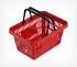Кошик покупця з посиленими ручками, 20 літрів червоний