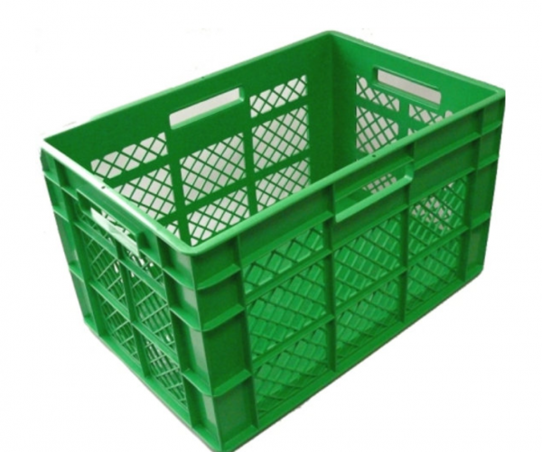 Ящик пластиковий перфорований 600х400х350 зелений