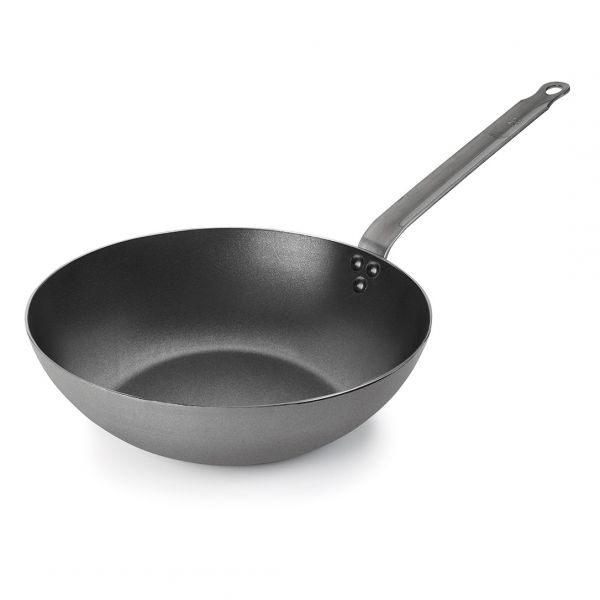 63829 Пательня WOK d 28 cм чорна сталь з антипригарним покриттям