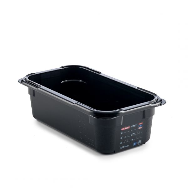 47819 Гастроємність 1/3 - 325х176х100  мм з полікарбонату чорна 3,7 л