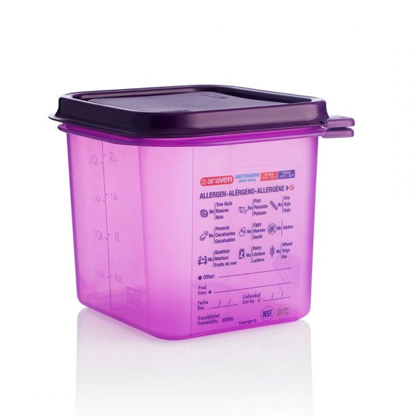 61390  Ємність для зберігання з кришкою гіпоалергенна 1/6 - 176х162х150  мм з поліпропілену