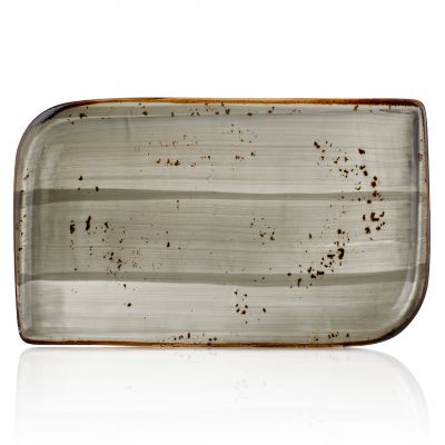 HA-SP-AR-38-DT Блюдо прямокутне 35х16 см (діагональ 38 см), колір сірий (Supreme), серія "Harmony"