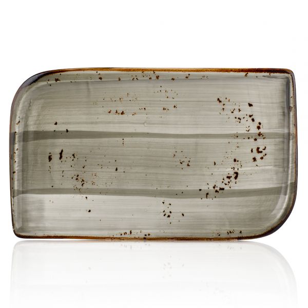 HA-SP-AR-38-DT Блюдо прямокутне 35х16 см (діагональ 38 см), колір сірий (Supreme), серія "Harmony"