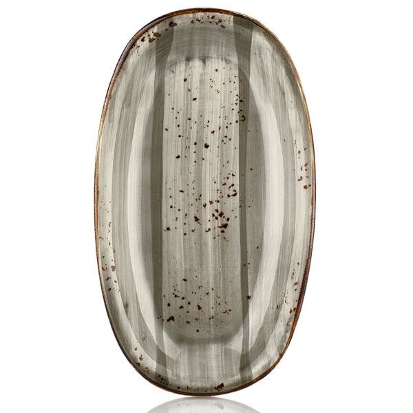 HA-SP-ZT-34-OV Блюдо овальне 34х20 см, колір сірий (Supreme), серія "Harmony"