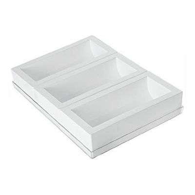 BUCHE/3 Форма силіконова 250X90 мм, h70 мм, v1300 ml (3 шт + таця)