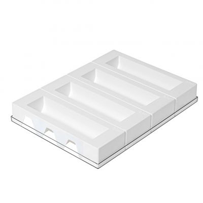 INSERT GIANDUIA/4 Форма силіконова "бюш" 225х60 мм, h 69 мм, v= 0,6 л - 4 шт.+таця