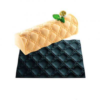 Kit Buche MATELASSE  Набір форма силіконова + силіконовий килимок для декору " MATELASSE " 250x90 mm