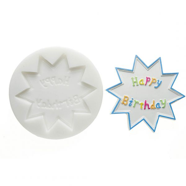 SLK038 Форма для марципана "happy birthday" d 100 mm