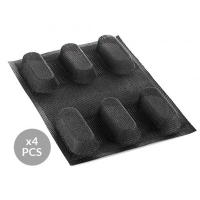 AIR PLUS 03 MINI PLUM CAKE Набір форм силіконових перфорованих 290х195 мм - 4 шт., "міні прямокутний