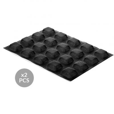 AIR PLUS 17 SQUARE Набір форм силіконових перфорованих 400х300 мм - 2 шт., "квадрат" 50х50х20 мм