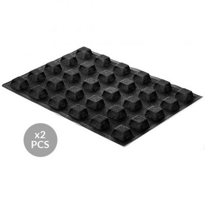 AIR PLUS 20 SQUARE Набір форм силіконових перфорованих 400х300 мм - 2 шт., "квадрат" 35х35х16 мм