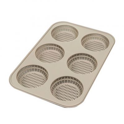 BURGER BREAD Форма силіконова на 6 булочок 200x340 h20 мм, Ø80 мм