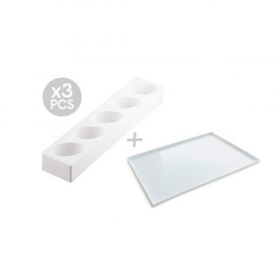 MULTIFLEX OVAL 125/3 Форма силіконова 76 x 47 h45 mm - 3 форми + 30x40 трей