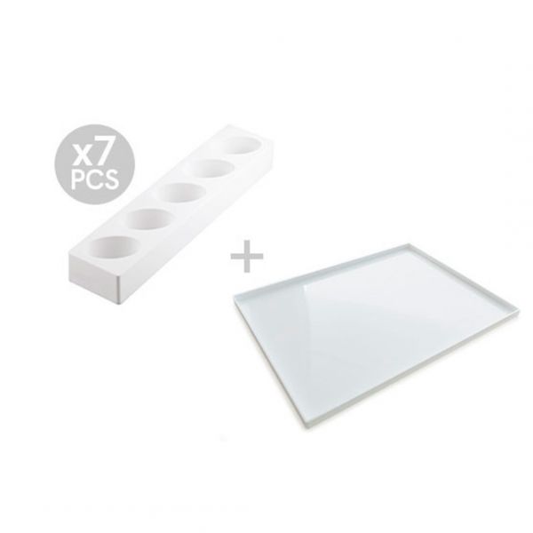 MULTIFLEX OVAL 125/7 Форма силіконова 76 x 47 h45 mm - 7 форм + 30x40 трей