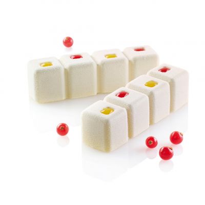 SQ027/YL Форма силіконова 600x400 мм, "чотири куба" 118х30 мм, h 32 мм