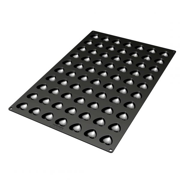 SQ032/YL Форма силіконова 600x400 мм, "серце" 36х39 мм, h 16 мм