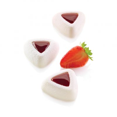 SQ062 Форма силіконова 600x400 мм, "міні треугольники" 36 x 38 h 12 mm (66 шт.)