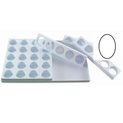 MONOP. C002 Форма для бісквіту 600х400 мм 35 шт. "Овал", d 65 mm, h 40 mm, 75 gr