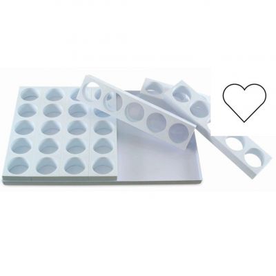 MONOP. C007 Форма для бісквіту 600х400 мм 35 шт. "Серце", d 65 mm, h 40 mm, 75 g