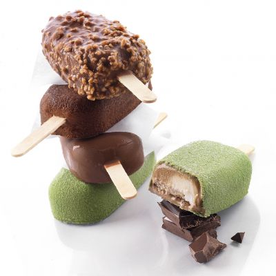 GEL01 Набір для морозива "ескімо класичне" 93х48,5x25 мм (2 форми, таця, 50 паличок)