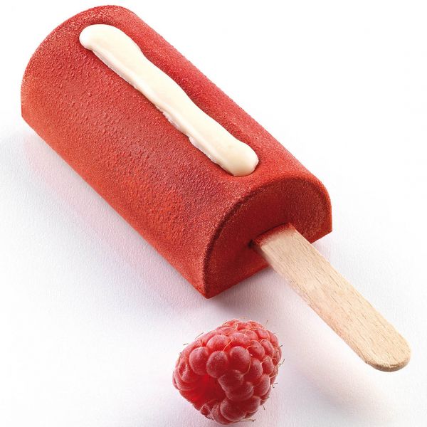 GEL05M Набір форм для морозива "міні чік" 69x38xh18 мм  (2 форми+2 таці 12х40 см + 100 паличок)