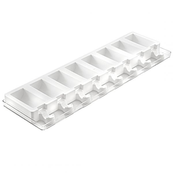 GEL05M Набір форм для морозива "міні чік" 69x38xh18 мм  (2 форми+2 таці 12х40 см + 100 паличок)