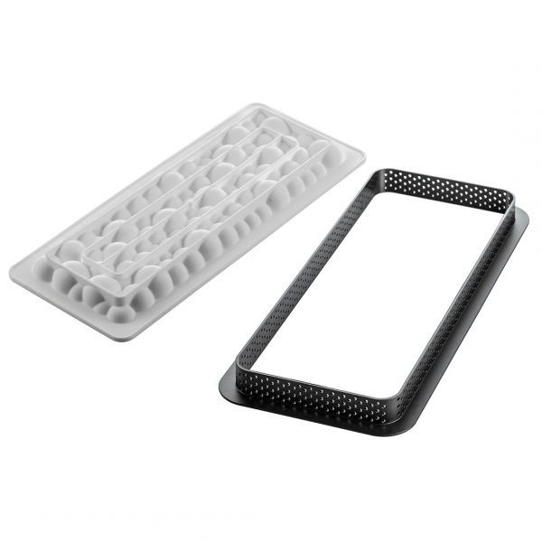 KIT TARTE RING BUBBLE 265x105 MM Форма силіконова 250x85х20 мм + 1 кільце (265x105х20 мм) - 1 форма