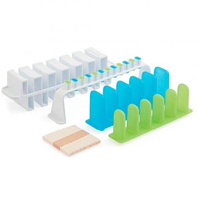 L'ITALIANO Форма силіконова для морозива 55x105 h 22 мм, 37x90 h 13,5 мм (2 форми, 100 палочек)