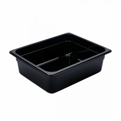 261270 Гастроємність з полікарбонату 1/2,  325х265 мм h 100 мм, чорна 6 л серія "Bestkeep"