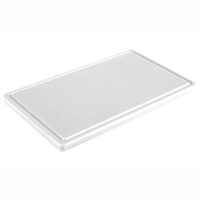 Обробна дошка біла 500х400х20 мм, з жолобом, серія Resto line FoREST