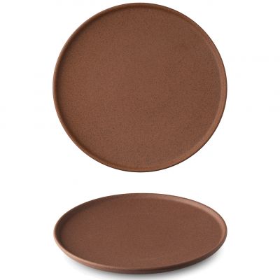 B1Q2124 Тарілка d 24 см, колір червоний, серія  "Granit" (без глазування)