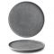 G4Q2124 Тарілка кругла 24 см, колір темно-сірий,  серія " Granit" (без глазування)