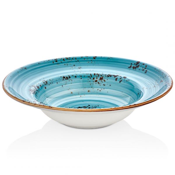 HA-IN-ZT-25-CK Тарілка для пасти з піднятим бортом 25 см (400 мл), колір блакитний (Infinity), серія