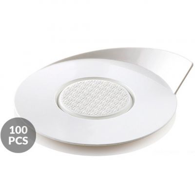 SET 100 WHITE TRAYS - ROUND ø86 MM Набір підставок під десерти 100 шт. ø86 мм