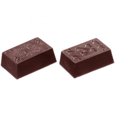 1372 CW Форма для шоколаду "Карти" 39x25x13 мм, 3х6 шт., 15 г