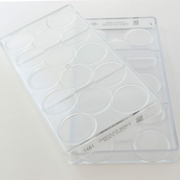 1481 CW Форма для шоколаду "Шоколадний диск" 43x43x2 мм, 14 шт.