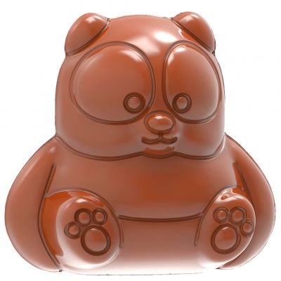 1874 CW Форма для шоколаду "Панда" 36,50x34xrecto 12,50 + verso 13 мм