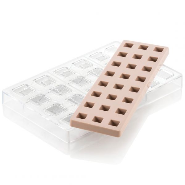 CH015 Набір форм для праліне QUADRO 25х25 h15 мм (24 шт.)