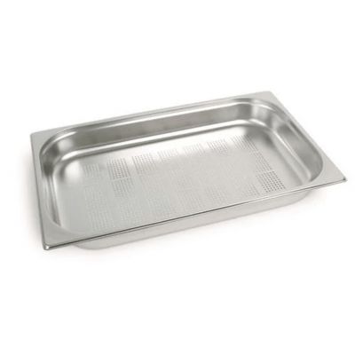 Гастроємність із нержавійки перфорована GN 1/1 h-100 мм  FOOD line