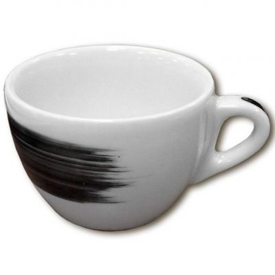 35147 Чашка jumbo 480 мл Black stroke B "Verona/Palermo Millecolori Hand Painted Brush stroke B Blac