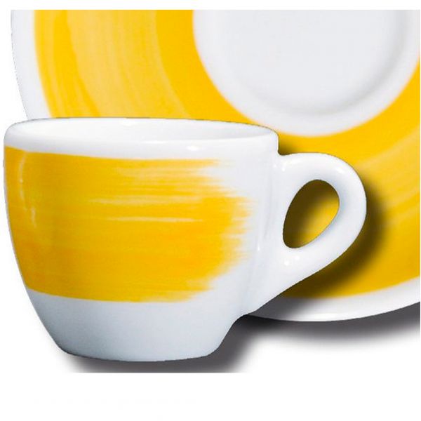 35181 Чашка espresso 75 мл Yellow stroke A "Verona Millecolori Hand Painted Single Brush stroke A Ye