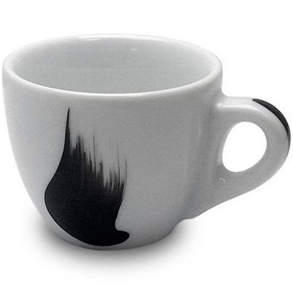 37171 Чашка espresso 75 мл Fiamma Black "Verona Millecolori Hand Painted Fiamma Black with Staffage