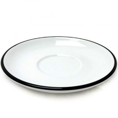 37254 Блюдце cappuccino, cappuccino large 14,5 см Pennellessa Black rims для серій "Verona", "Torino