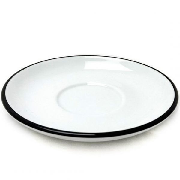37572 Блюдце caffe latte 16,7 см Pennellessa Black rims для серій "Verona", "Torino"