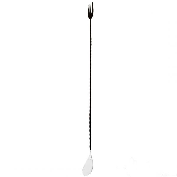 B004FXLB Барна ложка чорна матова 45 см з вилкою, сталь 18/10